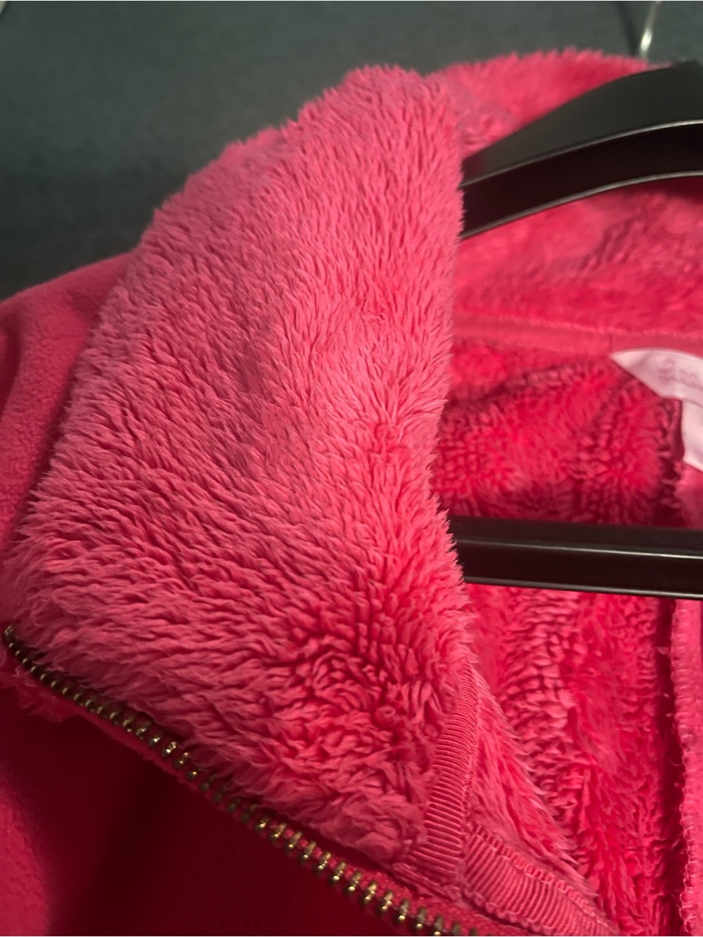 Lilly Pulitzer Grace Jacket XL Pomegranate Pink Fleece Full Zip Gold Hardware - Picture 7 of 10